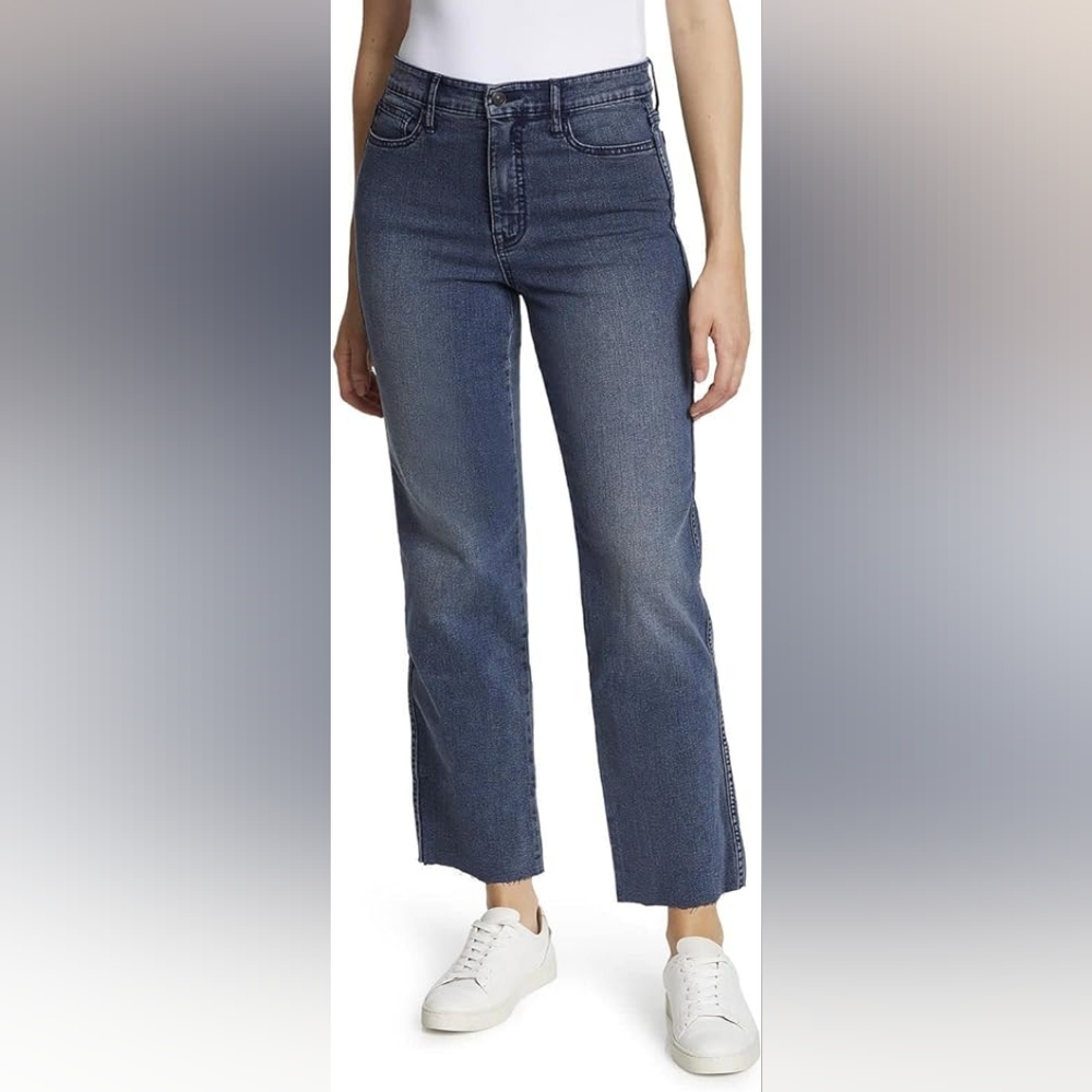 Social Standards High Rise Cropped Straight Frayed Hem Jeans Women's Size 16